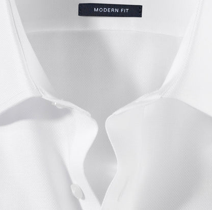 OLYMP NATTÉ LANGARM HEMD MODERN FIT WEISS