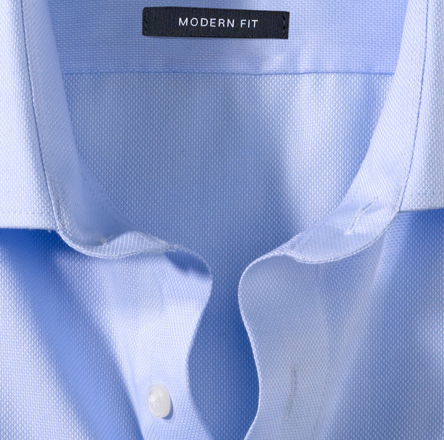 OLYMP NATTÉ LANGARM HEMD MODERN FIT HELLBLAU