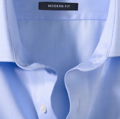 OLYMP NATTÉ LANGARM HEMD MODERN FIT HELLBLAU