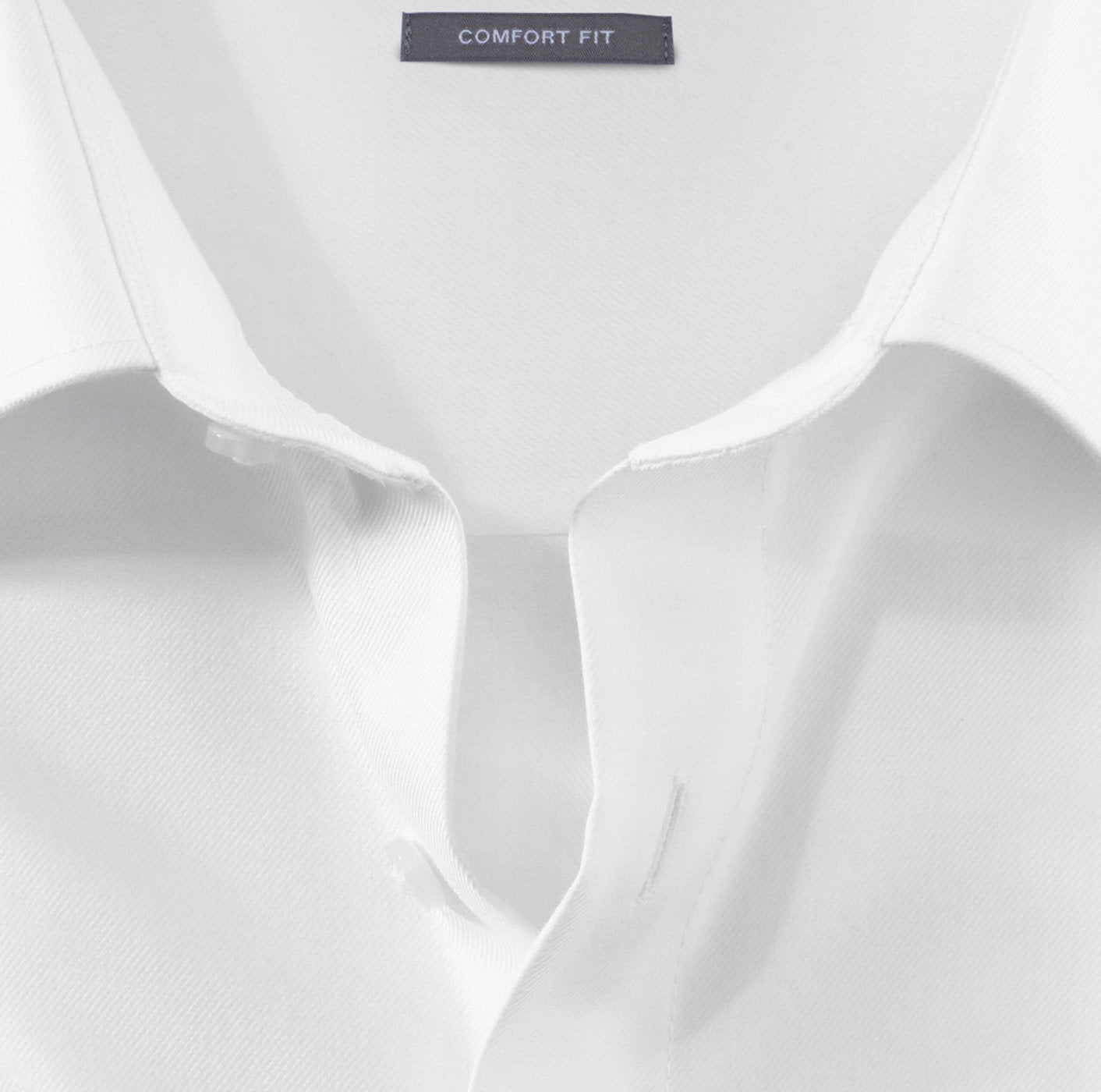 OLYMP LUXOR COMFORT FIT TWILL LANGARM HEMD WEISS