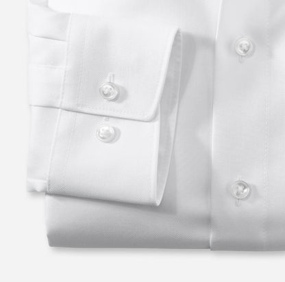 OLYMP LUXOR COMFORT FIT TWILL LANGARM HEMD WEISS