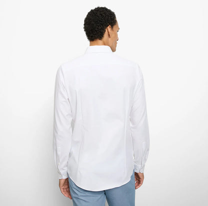 OLYMP LEVEL FIVE BODY FIT TWILL LANGARM HEMD WEISS