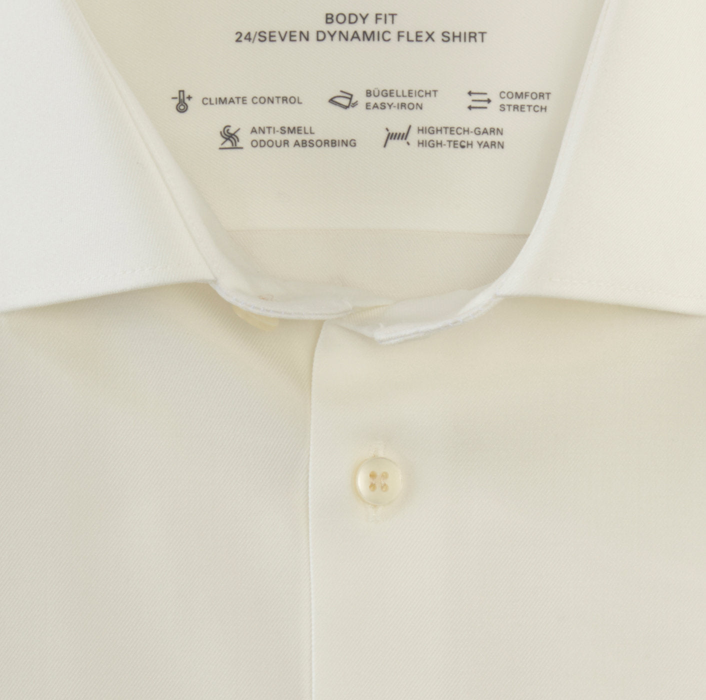 OLYMP LEVEL FIVE BODY FIT TWILL LANGARM HEMD HELLBEIGE