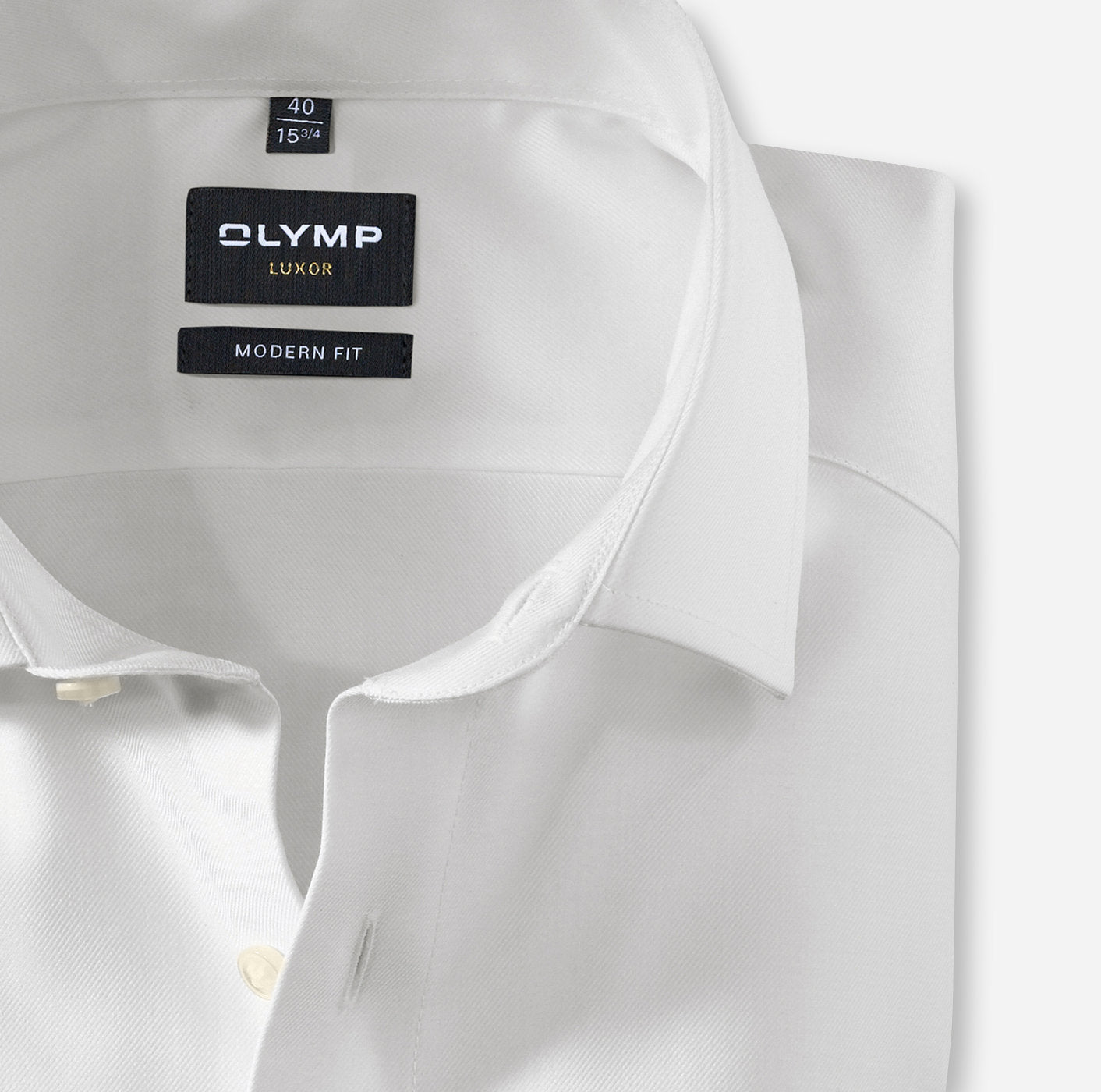 OLYMP TWILL LANGARM HEMD MODERN FIT WEISS