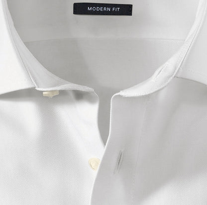 OLYMP TWILL LANGARM HEMD MODERN FIT WEISS