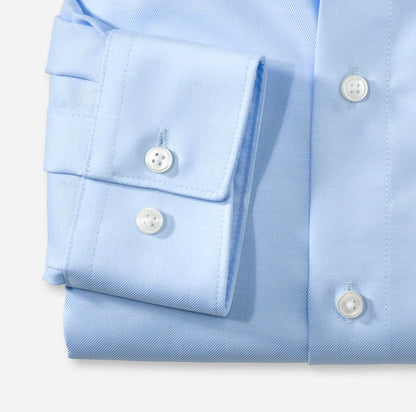 OLYMP TWILL LANGARM HEMD MODERN FIT HELLBLAU