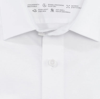 OLYMP JERSEY LANGARM HEMD MODERN FIT WEISS