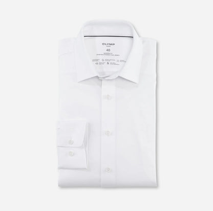 OLYMP JERSEY LANGARM HEMD MODERN FIT WEISS