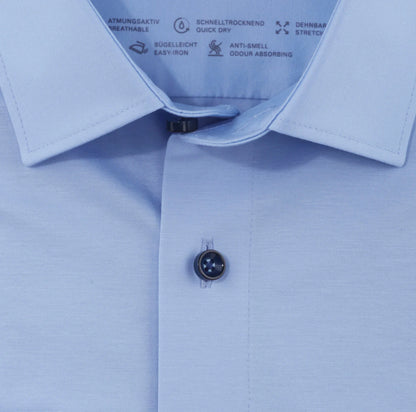 OLYMP JERSEY LANGARM HEMD MODERN FIT HELLBLAU