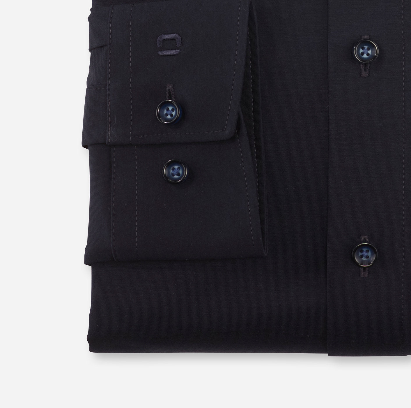 OLYMP JERSEY LANGARM HEMD MODERN FIT MARINE