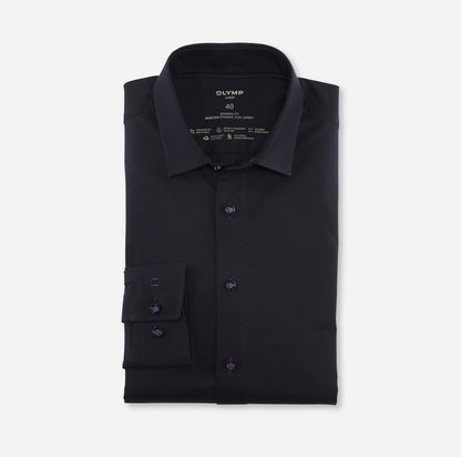 OLYMP JERSEY LANGARM HEMD MODERN FIT MARINE