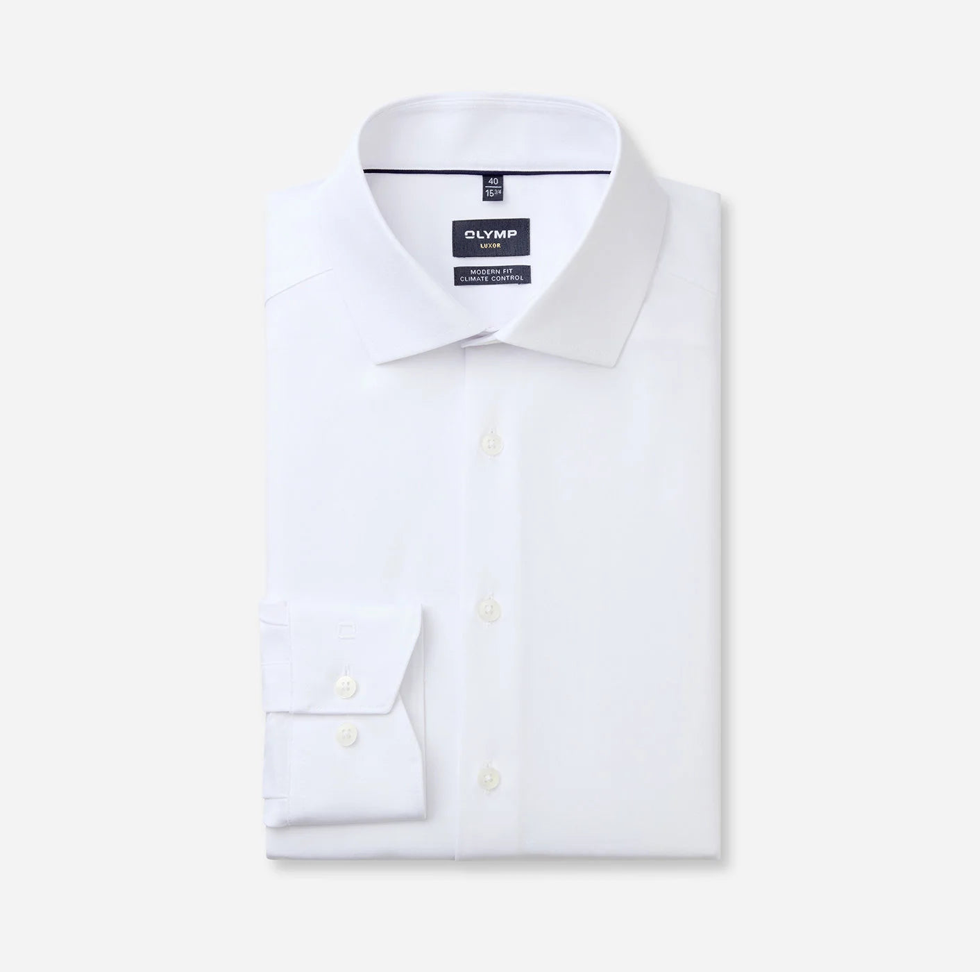 OLYMP TWILL LANGARM HEMD MODERN FIT WEISS