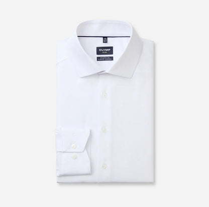 OLYMP TWILL LANGARM HEMD MODERN FIT WEISS