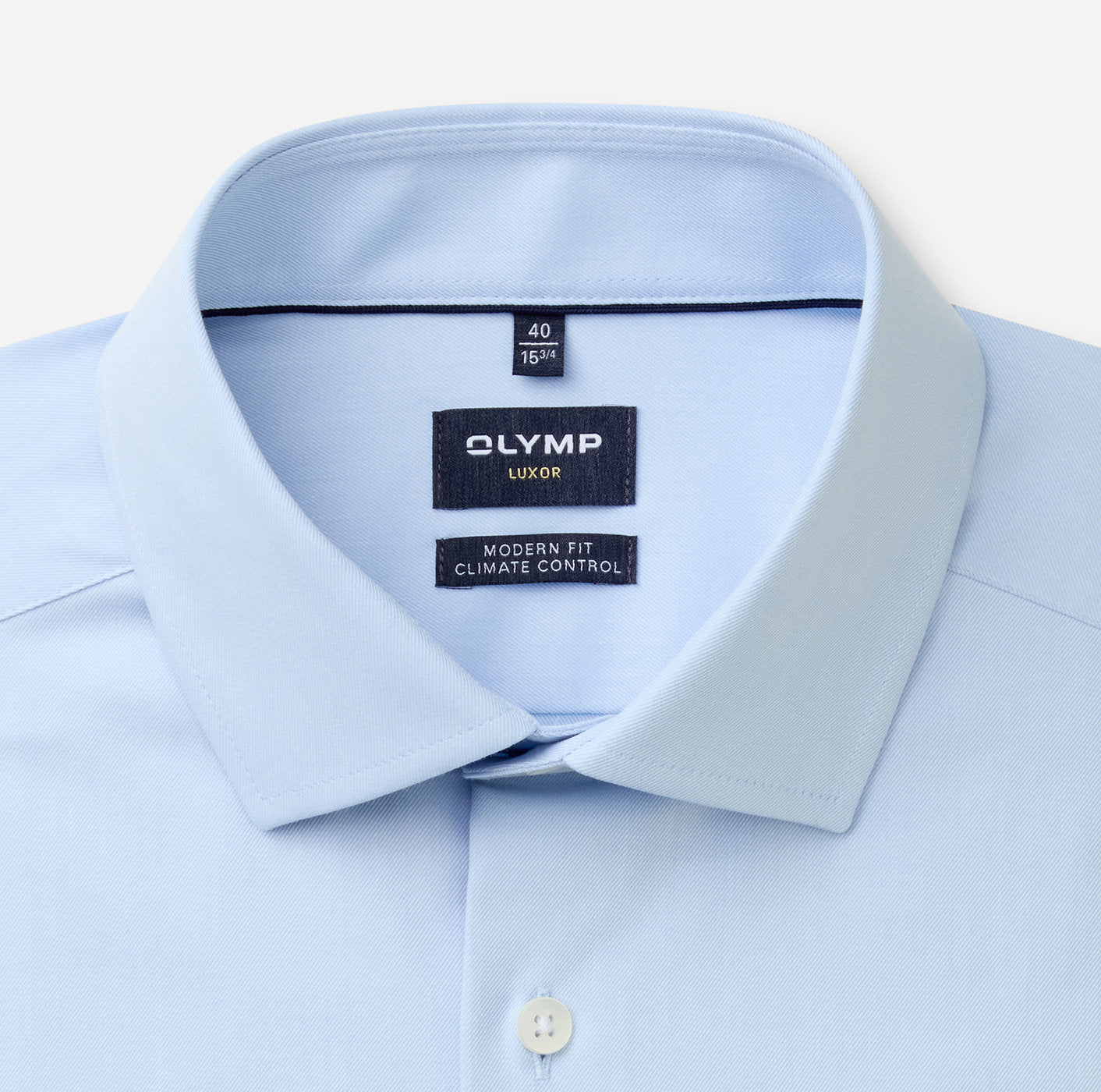 OLYMP TWILL LANGARM HEMD MODERN FIT HELLBLAU