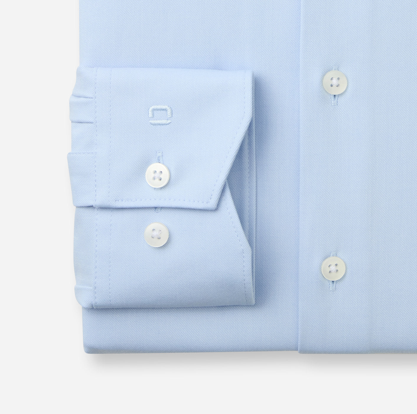 OLYMP TWILL LANGARM HEMD MODERN FIT HELLBLAU