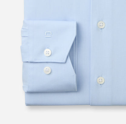 OLYMP TWILL LANGARM HEMD MODERN FIT HELLBLAU