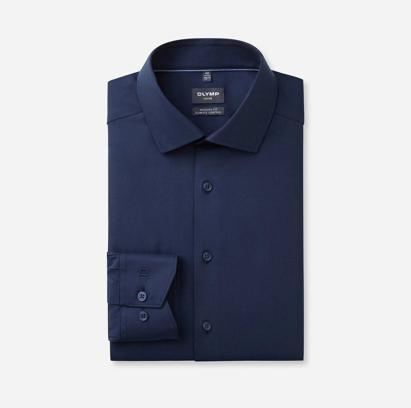 OLYMP TWILL LANGARM HEMD MODERN FIT MARINE