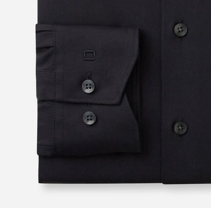 OLYMP TWILL LANGARM HEMD MODERN FIT SCHWARZ