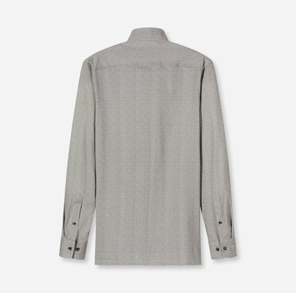 OLYMP JERSEY LANGARM HEMD MODERN FIT GRAU-GRÜN