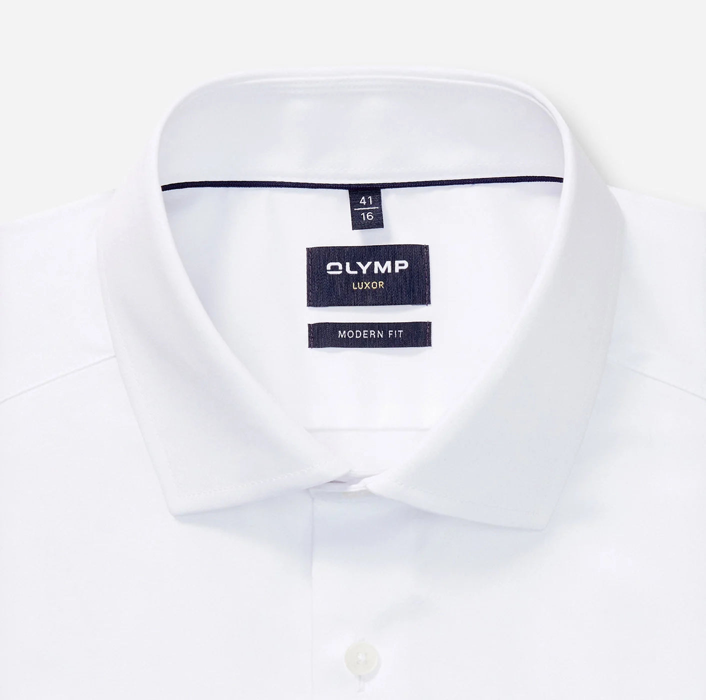 OLYMP SATIN LANGARM HEMD MODERN FIT WEISS