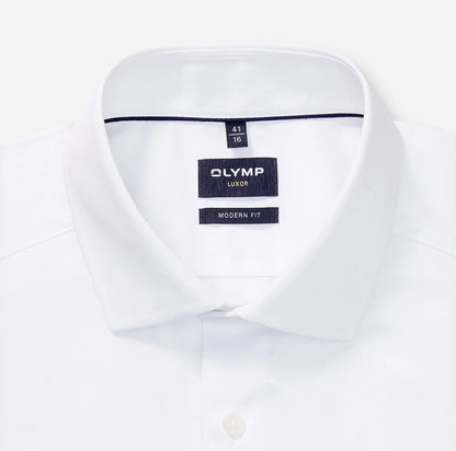 OLYMP SATIN LANGARM HEMD MODERN FIT WEISS