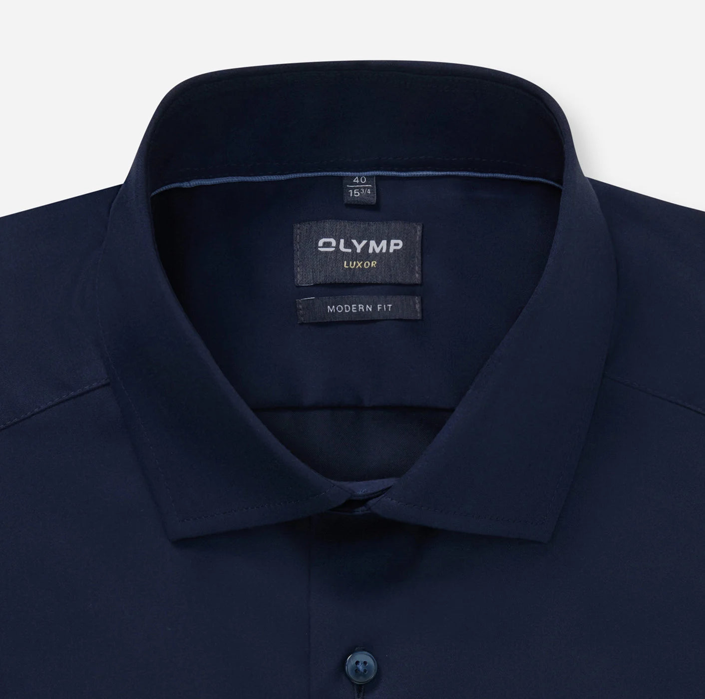 OLYMP SATIN LANGARM HEMD MODERN FIT KOBALT