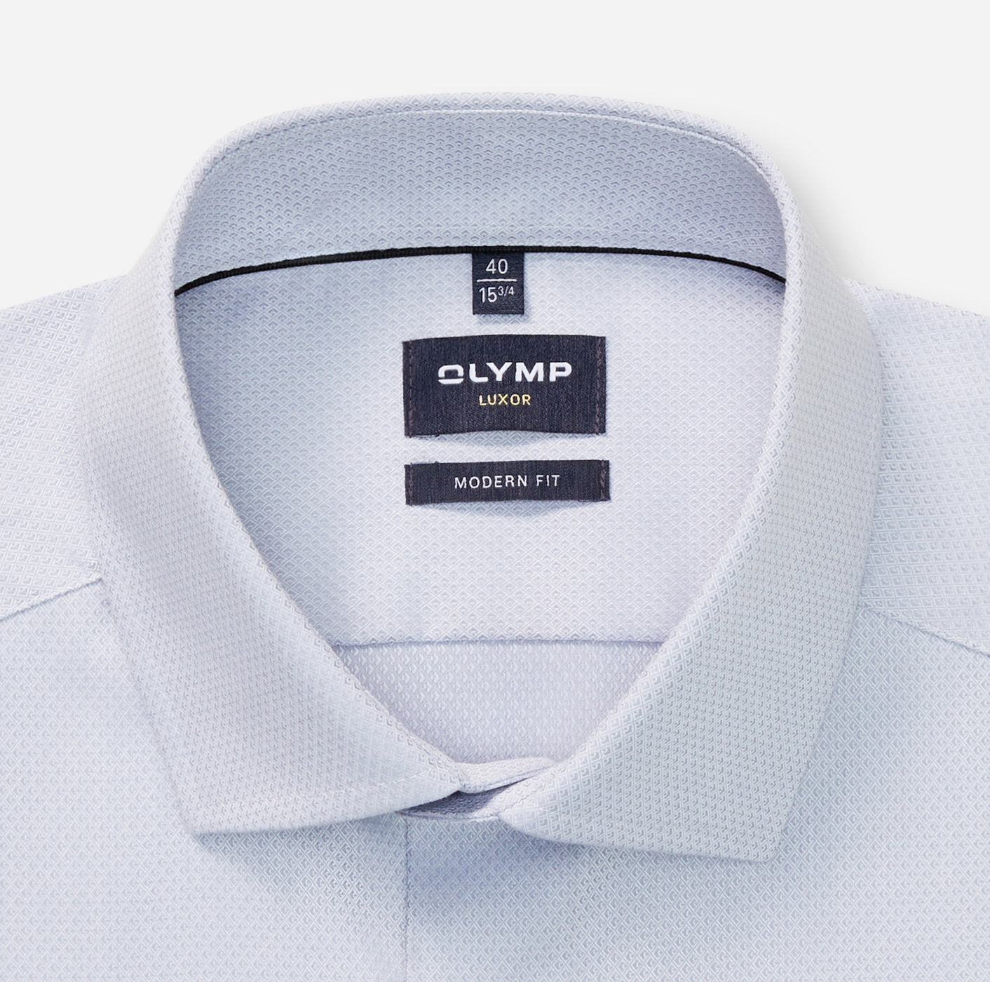 OLYMP LUXOR MODERN FIT FAUX UNI LANGARM HEMD SILBERGRAU