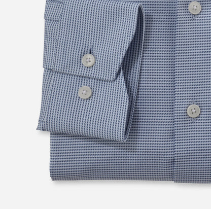 OLYMP LUXOR MODERN FIT FAUX UNI LANGARM HEMD BLAU