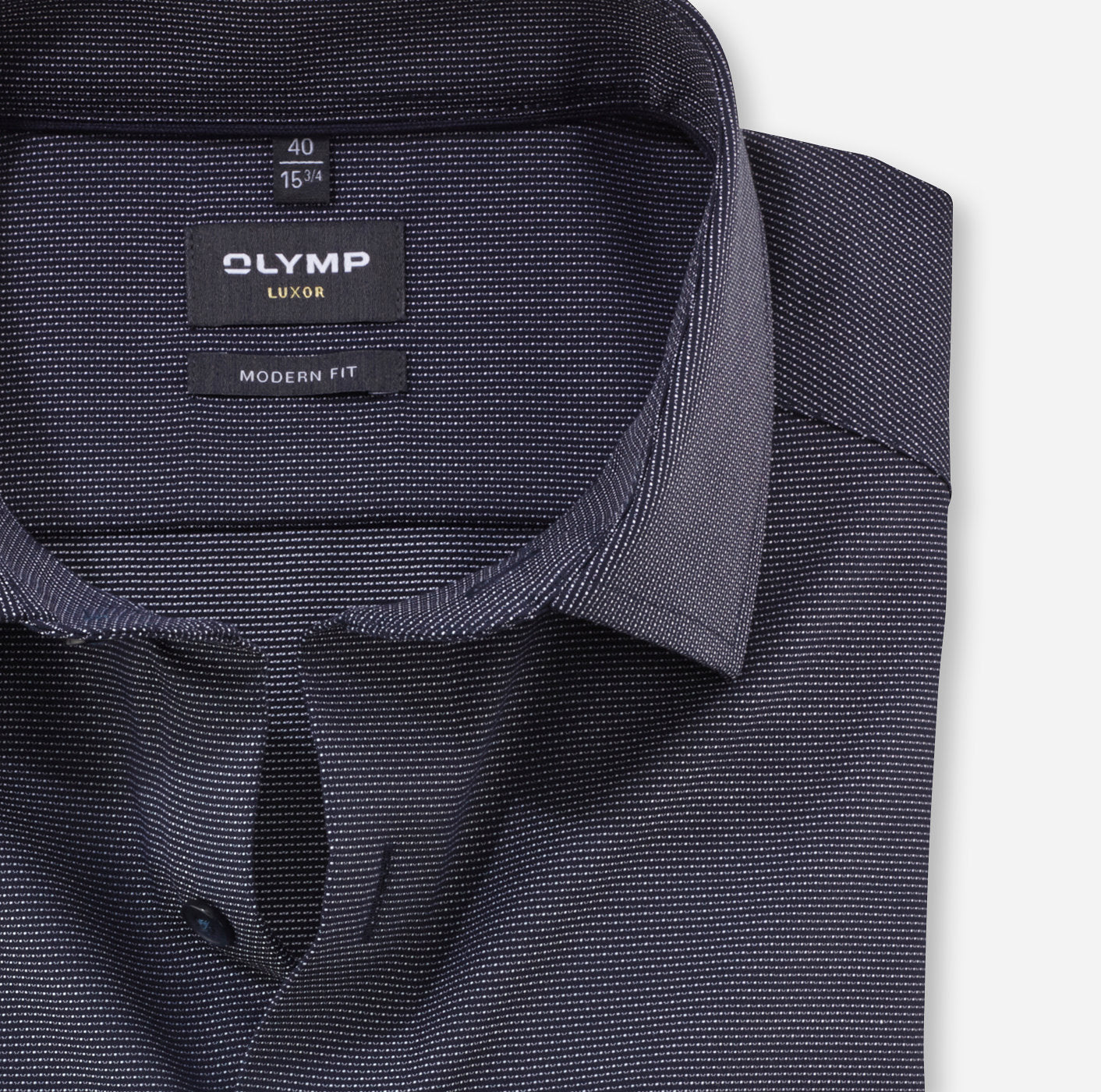 OLYMP LUXOR MODERN FIT FAUX UNI LANGARM HEMD BLAU