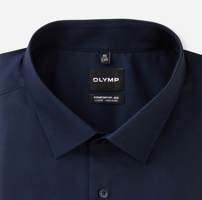 OLYMP LUXOR COMFORT FIT BIG UNI LANGARM HEMD KOBALT