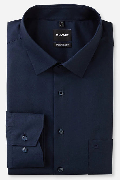 OLYMP LUXOR COMFORT FIT BIG UNI LANGARM HEMD KOBALT