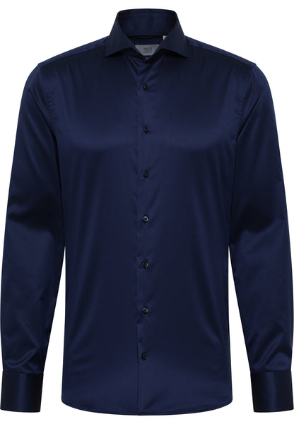 ETERNA LANGARM HEMD LUXURY SHIRT SLIM FIT UNI TWILL MARINE