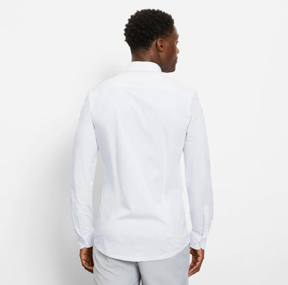 OLYMP LEVEL FIVE BODY FIT FLEX JERSEY LANGARM HEMD WEISS