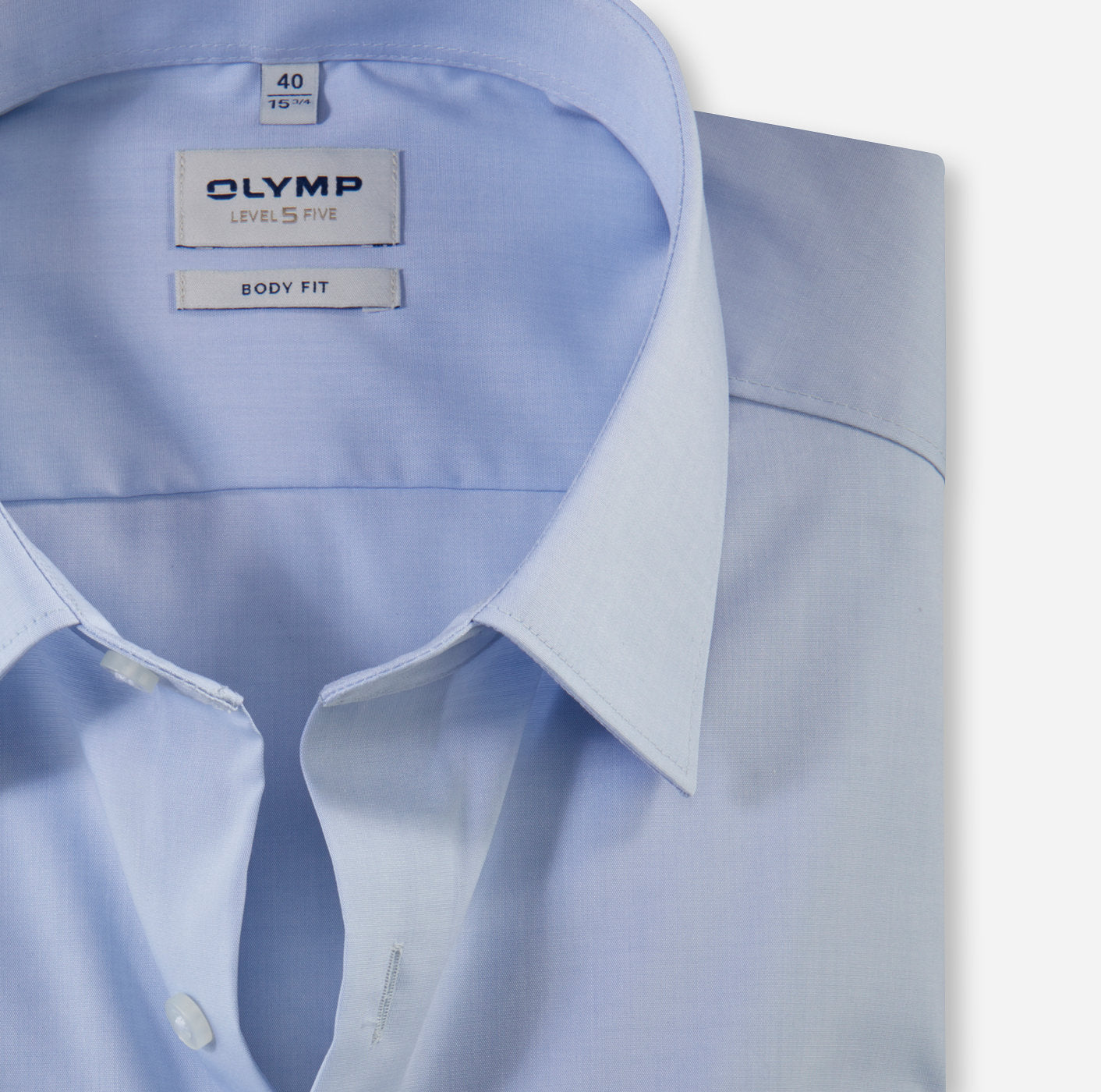 OLYMP LEVEL FIVE BODY FIT CHAMBRAY LANGARM HEMD HELLBLAU
