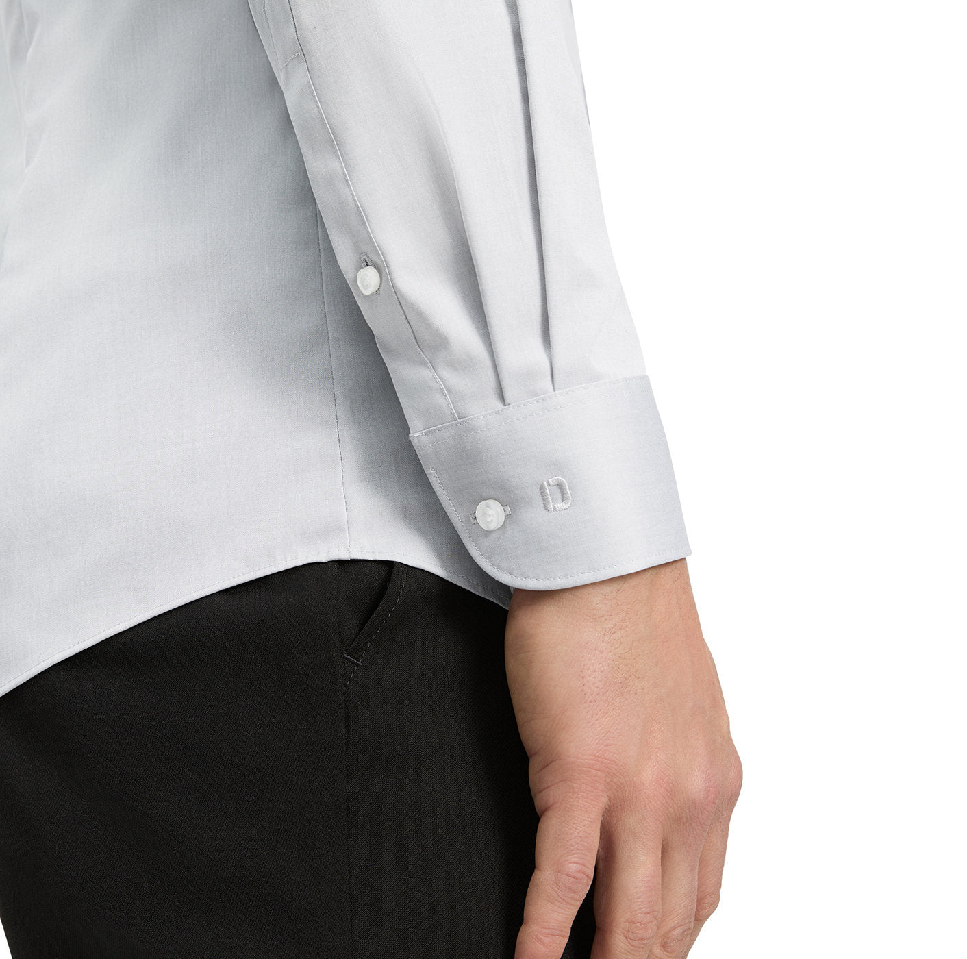 OLYMP LEVEL FIVE BODY FIT CHAMBRAY LANGARM HEMD MITTELGRAU