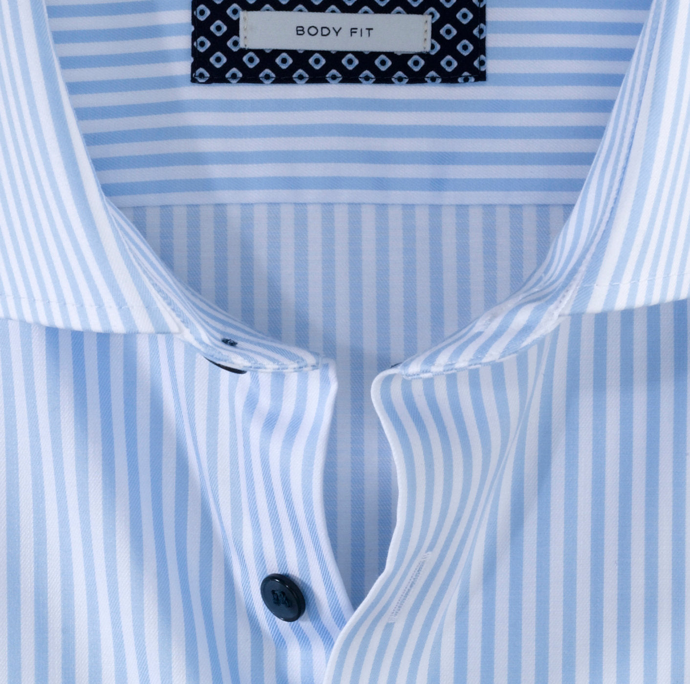 OLYMP LEVEL FIVE BODY FIT TWILL LANGARM HEMD HELLBLAU GESTREIFT