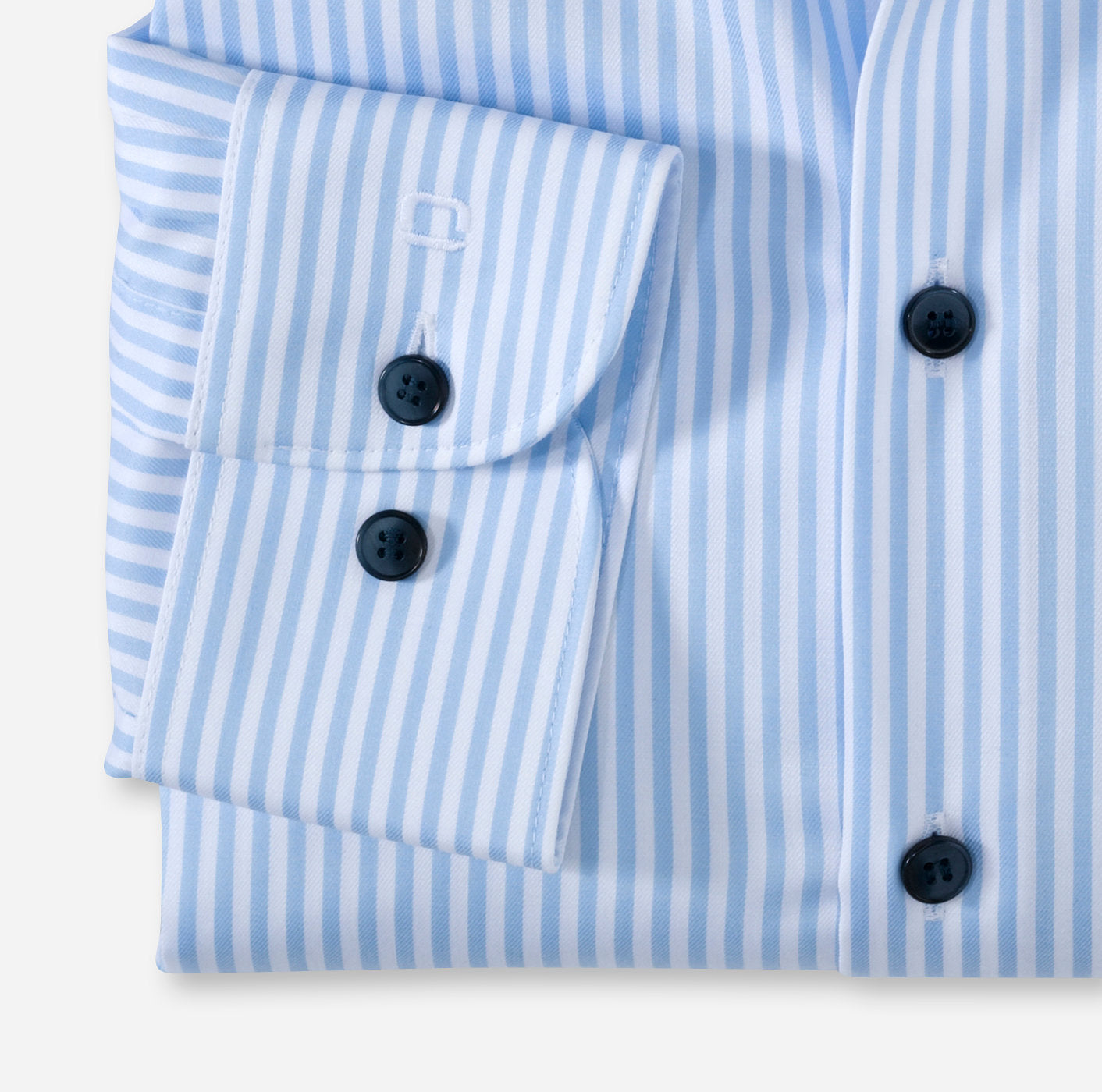OLYMP LEVEL FIVE BODY FIT TWILL LANGARM HEMD HELLBLAU GESTREIFT