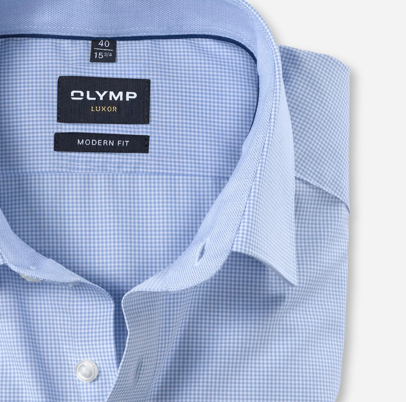 OLYMP KARO LANGARM HEMD MODERN FIT KARIERT BLAU