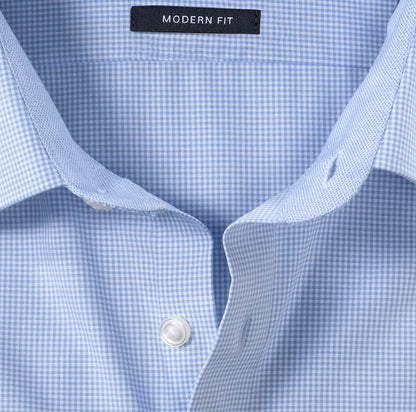 OLYMP KARO LANGARM HEMD MODERN FIT KARIERT BLAU