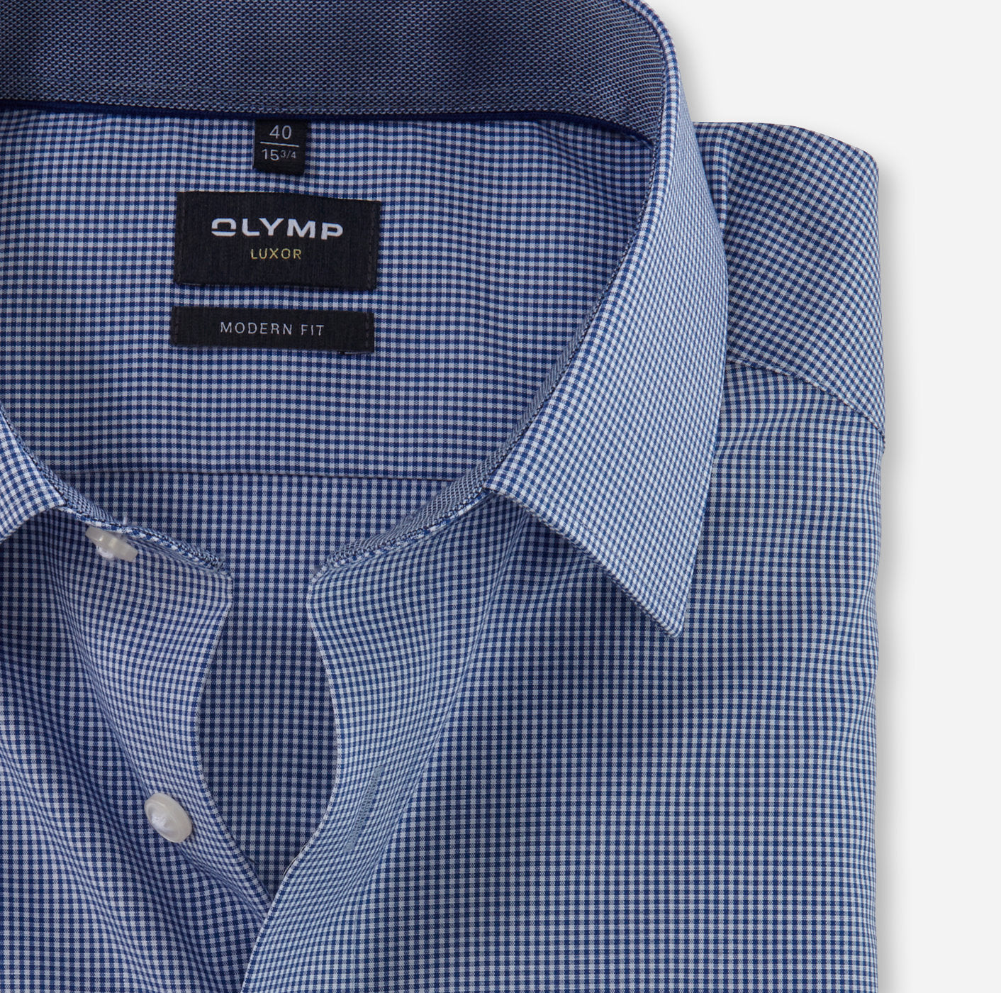 OLYMP KARO LANGARM HEMD MODERN FIT KARIERT ROYAL BLAU