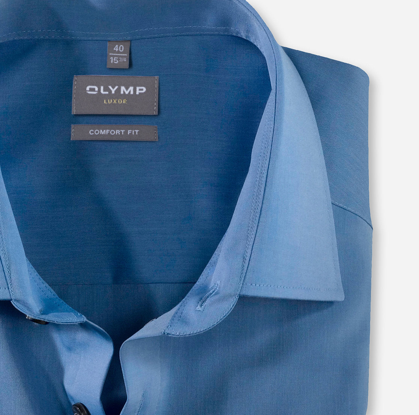 OLYMP LUXOR COMFORT FIT CHAMBRAY LANGARM HEMD BLAU