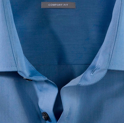 OLYMP LUXOR COMFORT FIT CHAMBRAY LANGARM HEMD BLAU
