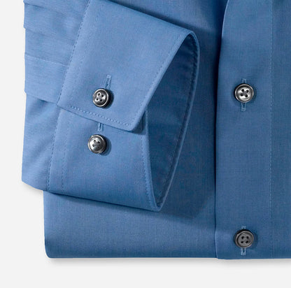 OLYMP LUXOR COMFORT FIT CHAMBRAY LANGARM HEMD BLAU