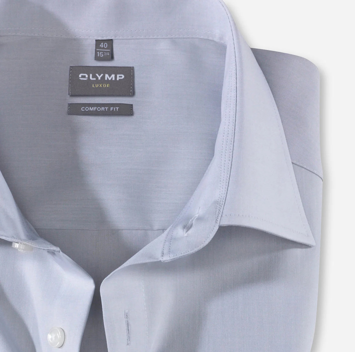 OLYMP LUXOR COMFORT FIT CHAMBRAY LANGARM HEMD SILBERGRAU