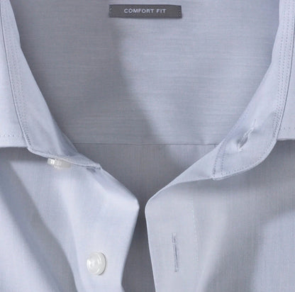 OLYMP LUXOR COMFORT FIT CHAMBRAY LANGARM HEMD SILBERGRAU