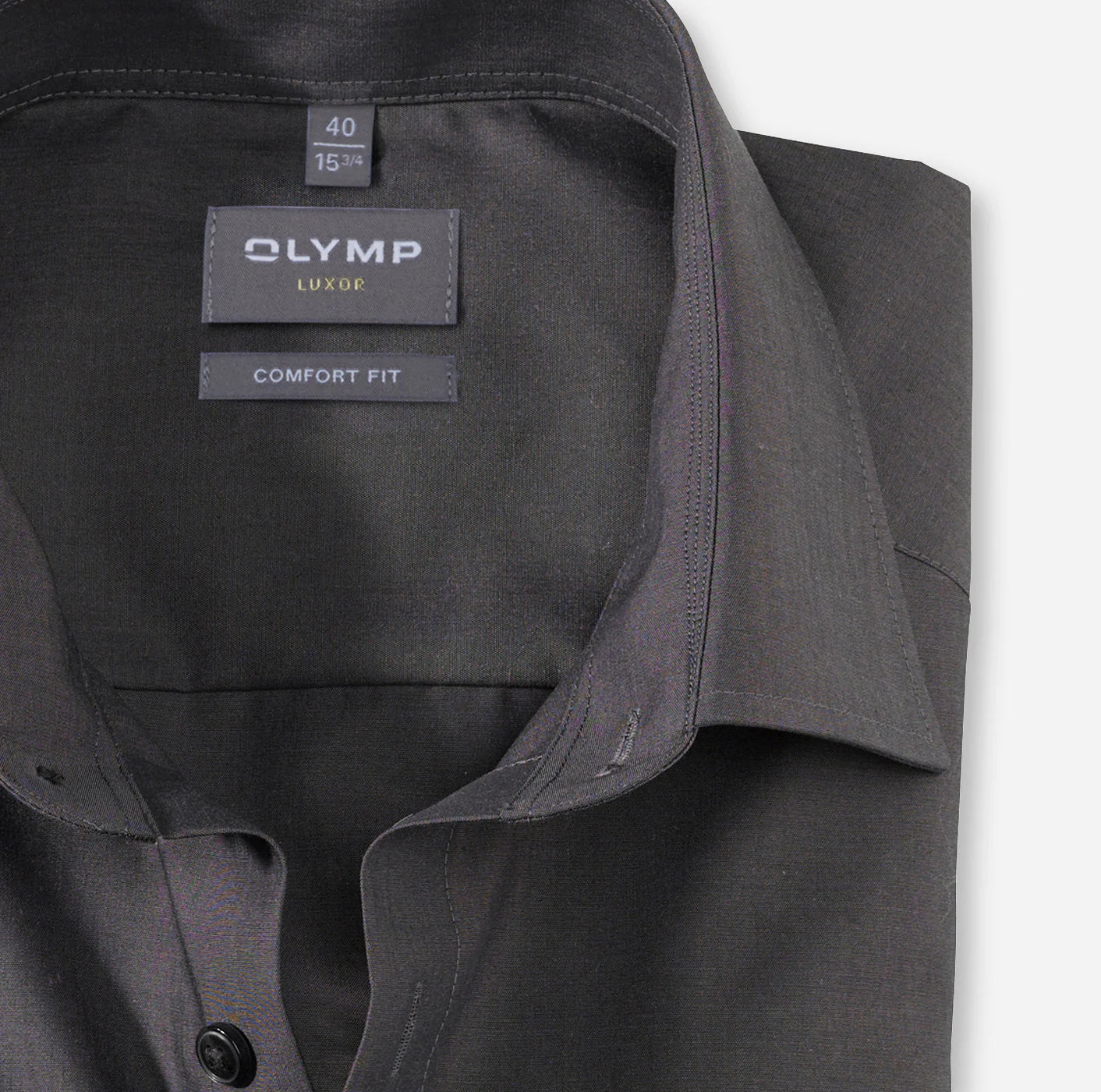 OLYMP LUXOR COMFORT FIT CHAMBRAY LANGARM HEMD ANTHRAZIT
