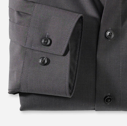 OLYMP LUXOR COMFORT FIT CHAMBRAY LANGARM HEMD ANTHRAZIT