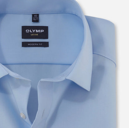OLYMP UNI LANGARM HEMD MODERN FIT BLAU