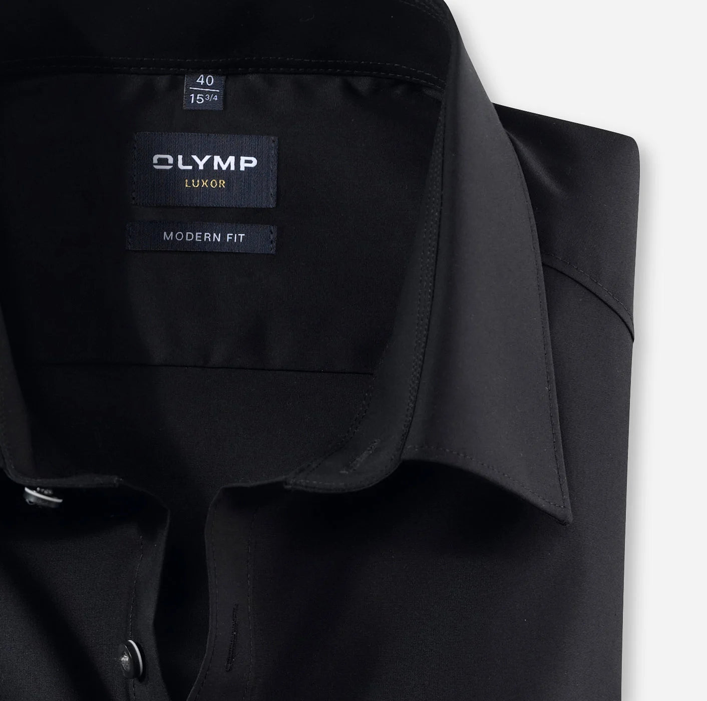 OLYMP UNI LANGARM HEMD MODERN FIT SCHWARZ