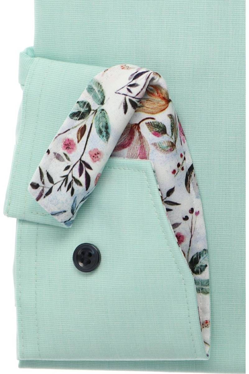 MARVELIS LANGARM HEMD MODERN FIT MINT MIT PATCHUNG